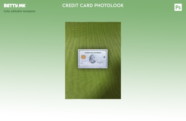 модерен стил USA Chase банка AMEX платина картичка photolook преден шаблон